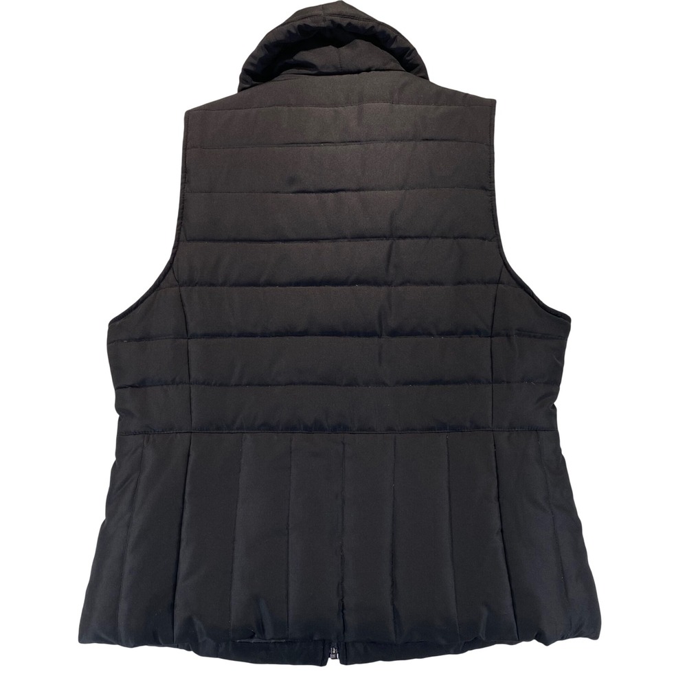Kenneth Cole Reaction Black Quilted Puffer Vest Women M Medium Full Zip Collar - Picture 8 of 8